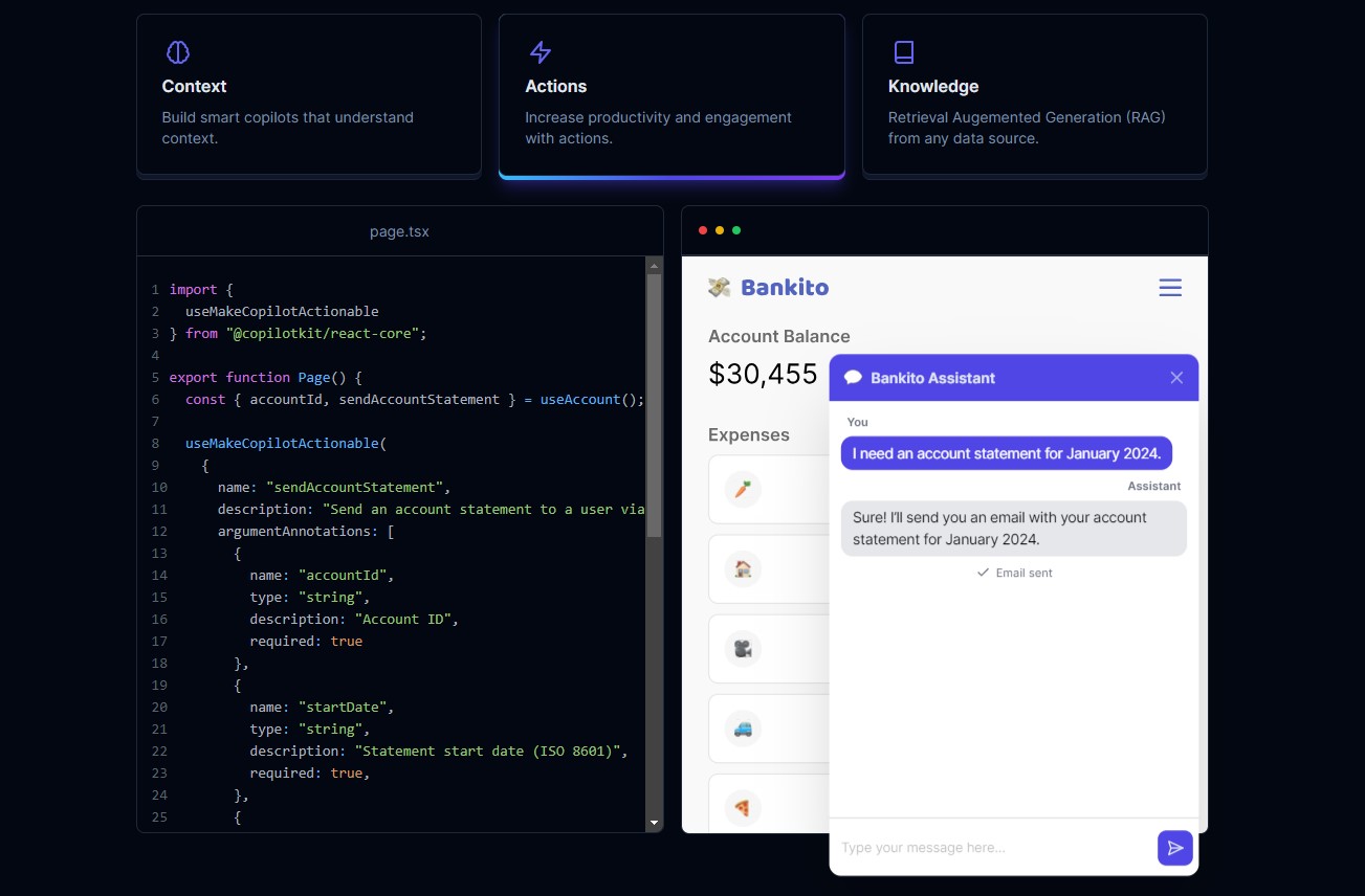 AI copilot from CopilotKit