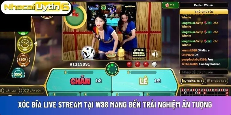 Xóc Đĩa live stream tại W88 mang đến trải nghiệm ấn tượng